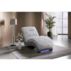 Denise - Accent Chaise With USB Port - Gray / Nickel - Image 3