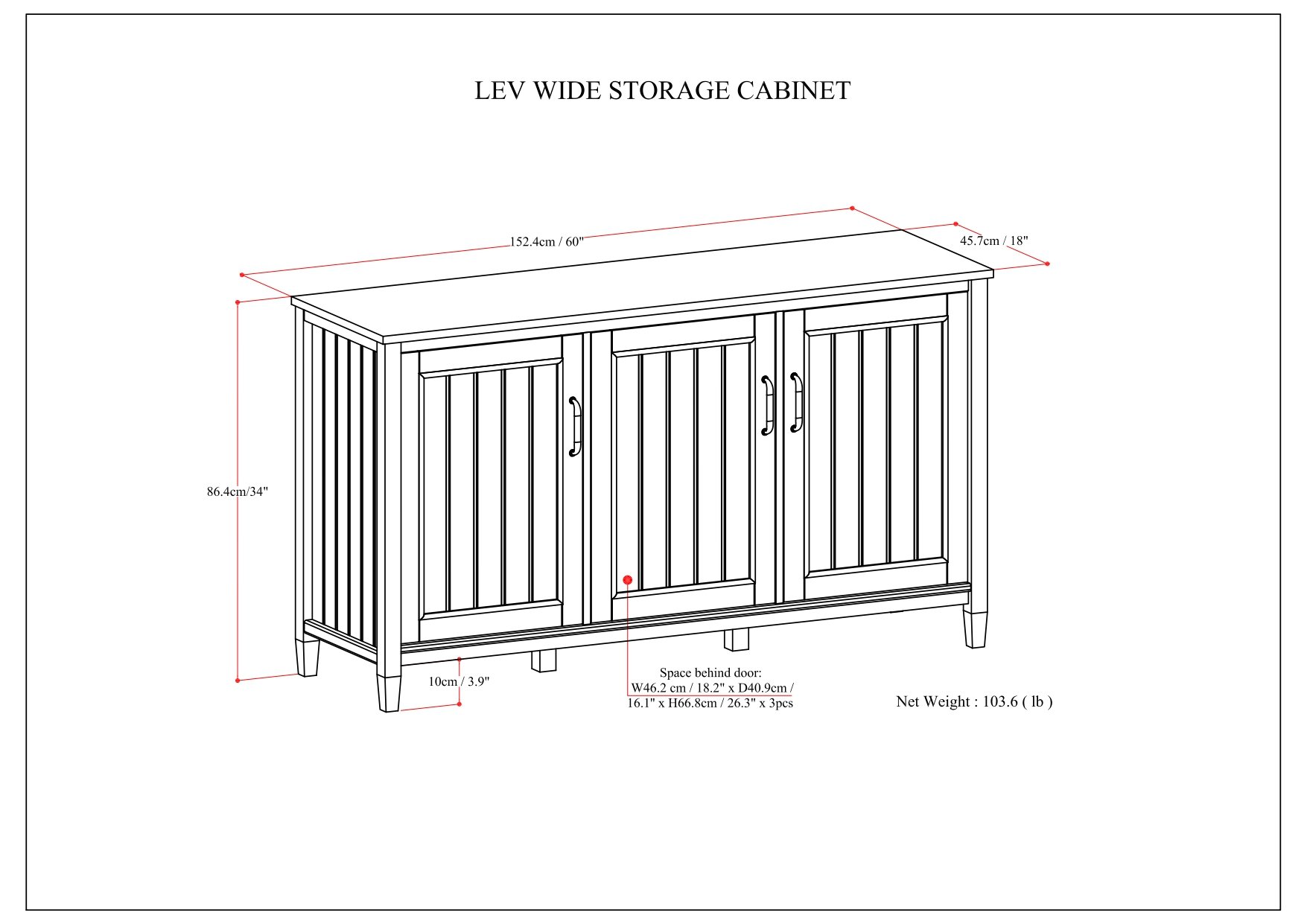 Lev - Wide Storage Cabinet - Smoky Brown - Image 10