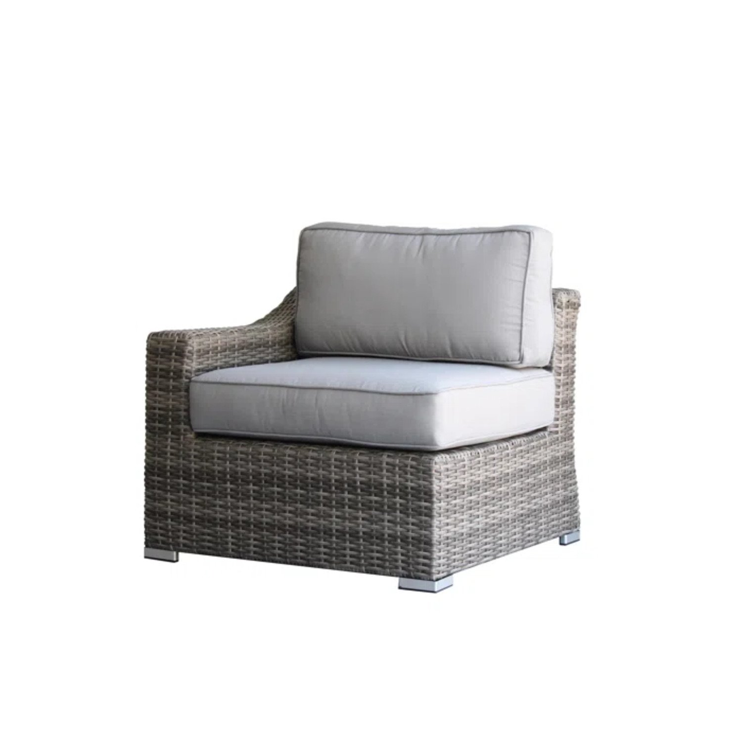 Outdoor Seating Group For 7 With Cushions - Gray Mix - Image 5