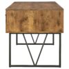 Charm - Writing Desk With 4 Drawers And Open Shelf - Nutmeg Brown - Image 12