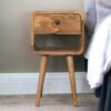 Mini Curve Lower Nightstand - Oak - Image 10