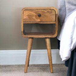 Mini Curve Lower Nightstand - Oak