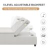 4 In 1 Sofa Bed, Chair Bed, Multi - Function Folding Ottoman Bed With Storage Pocket And USB Port For Small Room Apartment, Living Room, Bedroom, Hallway - White - Image 7