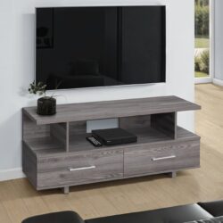 TV Stand, Console, Media Entertainment Center, Storage Cabinet, Elegant Design - Gray