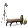 Draper - Mid Century Tufted Ottoman Bench - Ash Blonde - Image 5