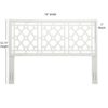 Tabor - Chippendale Headboard King Size, Durable Poplar Wood - White - Image 3