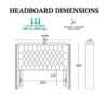 Upholstery Headboard Queen With Tufted Buttons And Nailhead Trim - Navy - Image 3