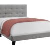 Queen Size Bed, Upholstered, Transitional - Gray - Image 6