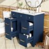 Bathroom Vanity With Sink, Soft Close Doors, Adjustable Shelves - Blue - Image 8