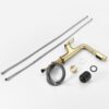 Pull Down Vessel Faucet Single Hole Bathroom Sink Faucet With Lift Spout & Dual Spray Modes - Brushed Gold - Image 9