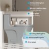 Ceramic 1 Piece Toilet With Tornado Flush And Soft Closing Seat - Light Gray - Image 11