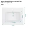 Premium Rectangular Vanity Top With Single Faucet Hole And Overflow - White - Image 3