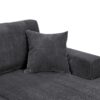 3 Piece Corduroy Double Chaise Sectional Sofa - Gray - Image 6
