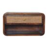 Wall Mounted Open Woven Bedside Table - Chestnut - Image 10