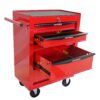 Rolling Metal Tool Chest With 5 Drawers, 20" Steel Storage Cabinet With Ball Bearing Slides - Red / Black - Image 9