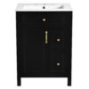 Bathroom Vanity With Sink, Soft Close Storage - Black - Image 13