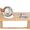 Gardenia - Raised Dog Bowl Stand For Medium Sized Dogs, Elevated Dog Bowls, Bamboo Raised Dog Bowl, Dog Food Bowl Stand, Feeding Station - Natural Wood - Image 5