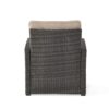 St Marta - Single Sofa Outdoor Relaxation Seat Rattan Waterproof Fabric - Gray - Image 10