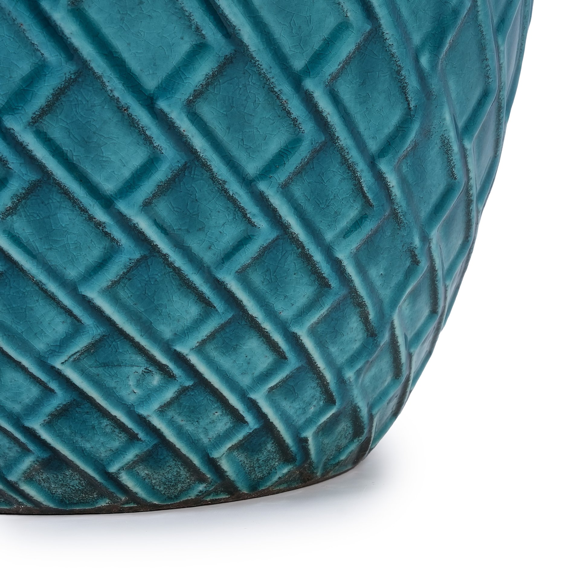 Ceramic Flowerpot, Planter For Patio, Garden Or Windowsill - Cyan - Image 8