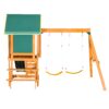 Outdoor Swing Set 3 In 1 With Slide, 2 Swings, And Climber - Green - Image 16