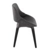 Fabrico - Mid-Century Modern Dining Chair (Set of 2) - Charcoal / Black - Image 3