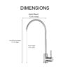 Modern Design, Lead Free Drinking Water Faucet - Brushed Nickel - Image 3