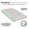 Memory Foam Camping Mattress Foldable, Portable Comfort & Water Resistant Cover - Gray - Image 8