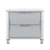 Laura - Nightstand With Sleek Frame And Fronts - Silver - Image 6