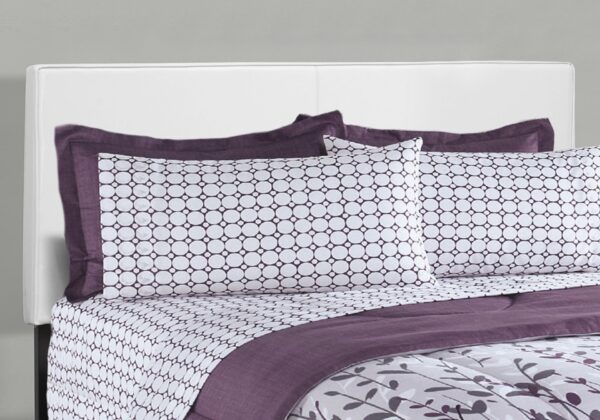 Queen Size Bed, Upholstered, Transitional - White