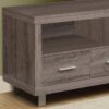 TV Stand Console Media Entertainment Center Storage Cabinet For Living Room - Taupe - Image 2