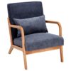 Accent Chair With Pillow Upholstered - Antique Dark Gray - Image 21