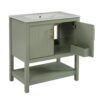 Bathroom Vanity With Sink And Versatile Storage - Green - Image 15