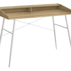 Computer Desk For Home Office, Laptop, Storage Shelves, Contemporary Versatile Placement - Natural