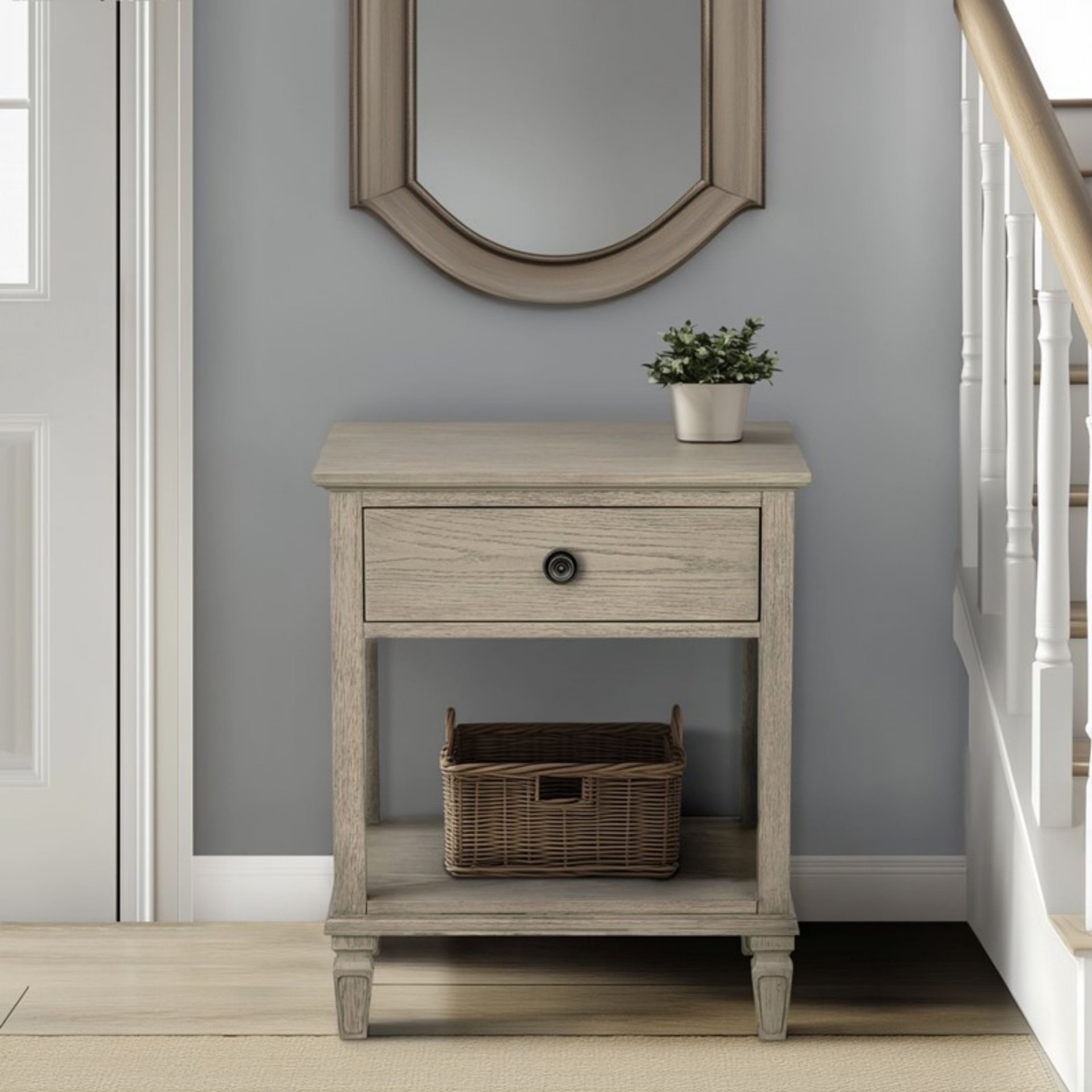 Victoria - Bedside Table With Drawer And Shelf - Gray - Image 10