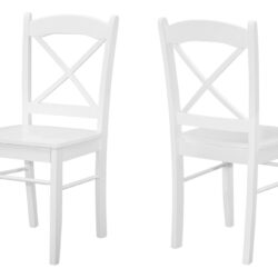 Dining Chair, Side, Dining Room, Transitional (Set of 2) - White