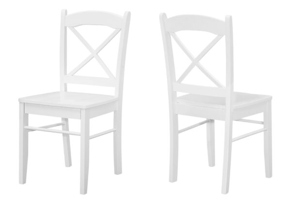 Dining Chair, Side, Dining Room, Transitional (Set of 2) - White