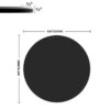 24" Round Tempered Glass Table Top Glass 2 / 5" Thick Beveled Polished Edge - Black - Image 3