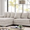 Luxe - Oversized 2 Piece Left Facing Sectional Couches For Living Room, L Shaped Sofa With Chaise - Ivory - Image 4