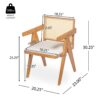 Chandigarh - Farmhouse Style Cane Upholstered Dining Chairs (Set of 2) - Natural / Beige - Image 3