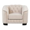 Upholstered 3 Piece Sofa Set With Legs - Beige - Image 24