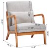 Accent Chair & Pillow Upholstered Arm Chair - Beige - Image 3