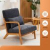 Accent Chair With Pillow Upholstered - Antique Dark Gray - Image 13