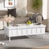 Lift Top Coffee Table With 2 Drawers, Multi Functional Adjustable Coffee Table With Hidden Storage Compartment For Living Room - White - Image 4