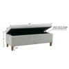 Marcie - Upholstered Storage Bench With Soft Close Lid - Blue - Image 3