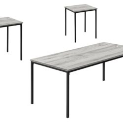 Table Set, Coffee, End, Laminate, Contemporary, Modern (Set of 3) - Gray