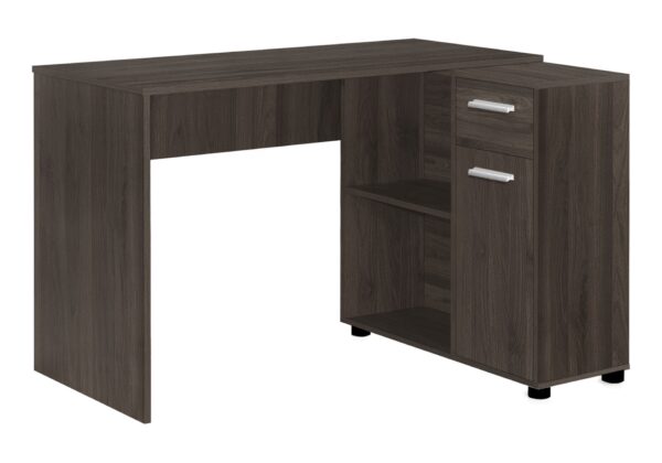 Computer Desk, Home Office, Corner, Storage Drawers, L Shape, Laptop, Contemporary & Modern - Oak