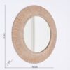 Handcarved Decorative Hanging Wall Mirror - Antique Brown / White - Image 3