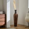 Tall Standing Designer Floor Vases With Elegant 2 Tone Finishes Ideal For Decorating Living Rooms, Bedrooms, Entryways Perfect For Decorating Your Home - Black / Gray - Image 6