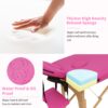Massage Table Portable Massage Bed Lash Bed With Carrying Case Spa Table Height Adjustable, Salon Bed Face Cradle Bed - Rose - Image 7
