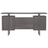 2 Drawer Computer Desk High Gloss - Gray - Image 7